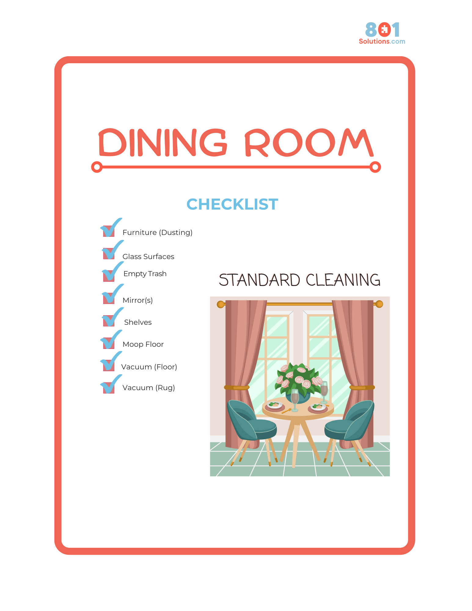 STANDARD CLEANING DINNING ROOM